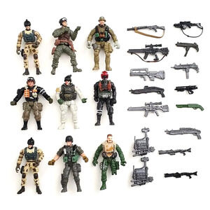 Chap Mei Lanard Unimax Figures Lot Weapons Guns Accessories GI Joe KO 3.75" Toys